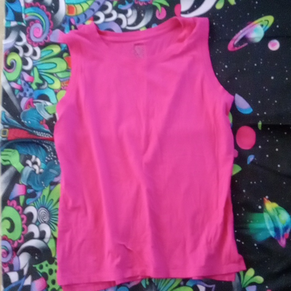 Plain bright pink shirt